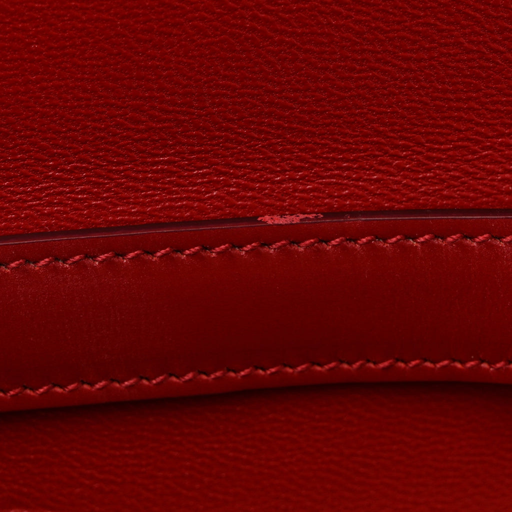 Box Calfskin Medium Classic Box Flap Bag Dark Brick