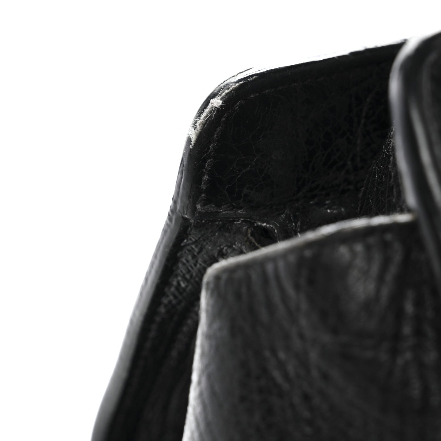 Calfskin Crocodile Embossed Small Monogram Cabas Black