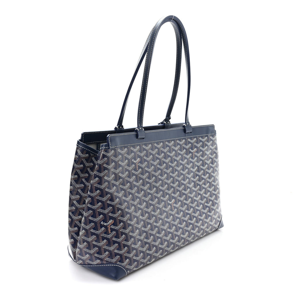 Goyardine Bellechasse Biaude MM Tote  Navy Blue