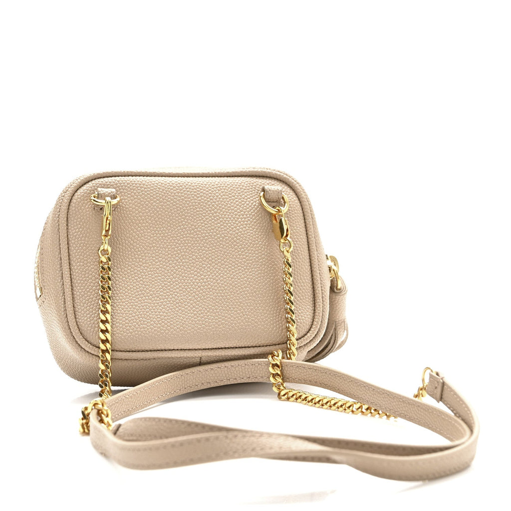 Grain De Poudre Matelasse Monogram Baby Lou Camera Bag Dark Beige