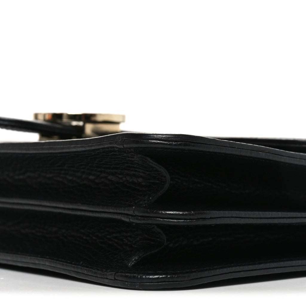 Dollar Calfskin Interlocking G Shoulder Bag Black