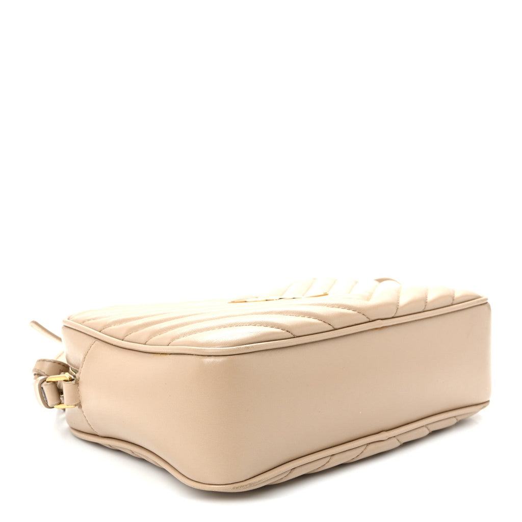 Calfskin Matelasse Monogram Lou Camera Bag Dark Beige