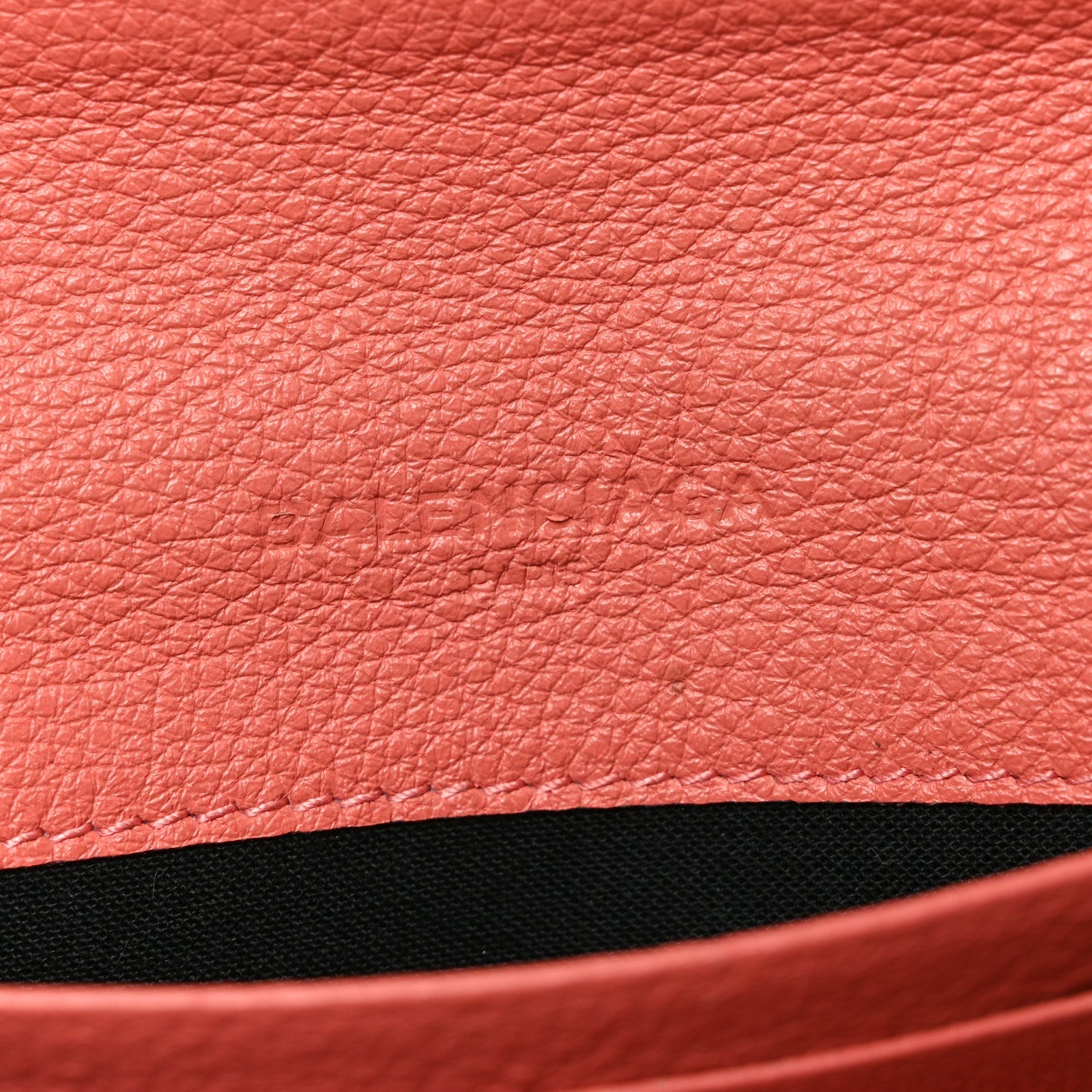 Grained Calfskin Essential Money Wallet Rose Jaipur