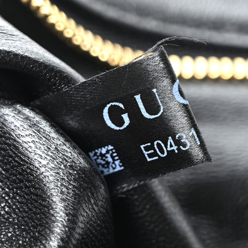 Lambskin Mini GG Milano Top Handle Shoulder Bag Black