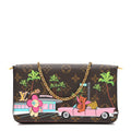 Monogram 2021 Christmas Animation Hollywood Pochette Felicie Chain Wallet Fuchsia