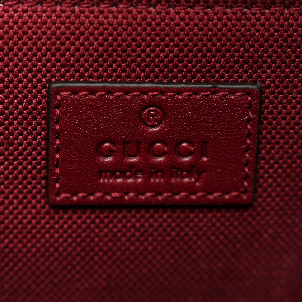 Crepe Wool Silk GG Monogram Go Small Shoulder Bag Rosso Ancora