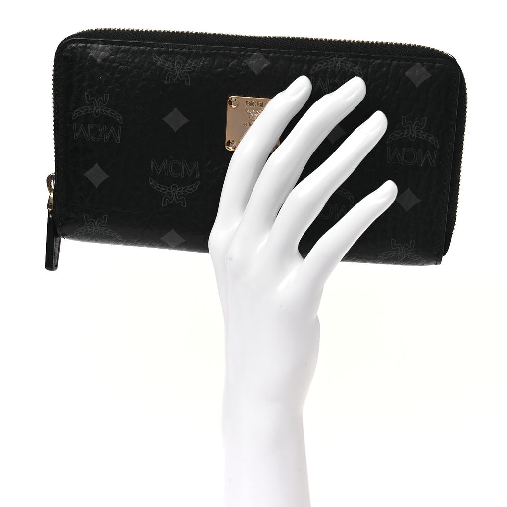 Visetos Large Zip Around Wallet Black
