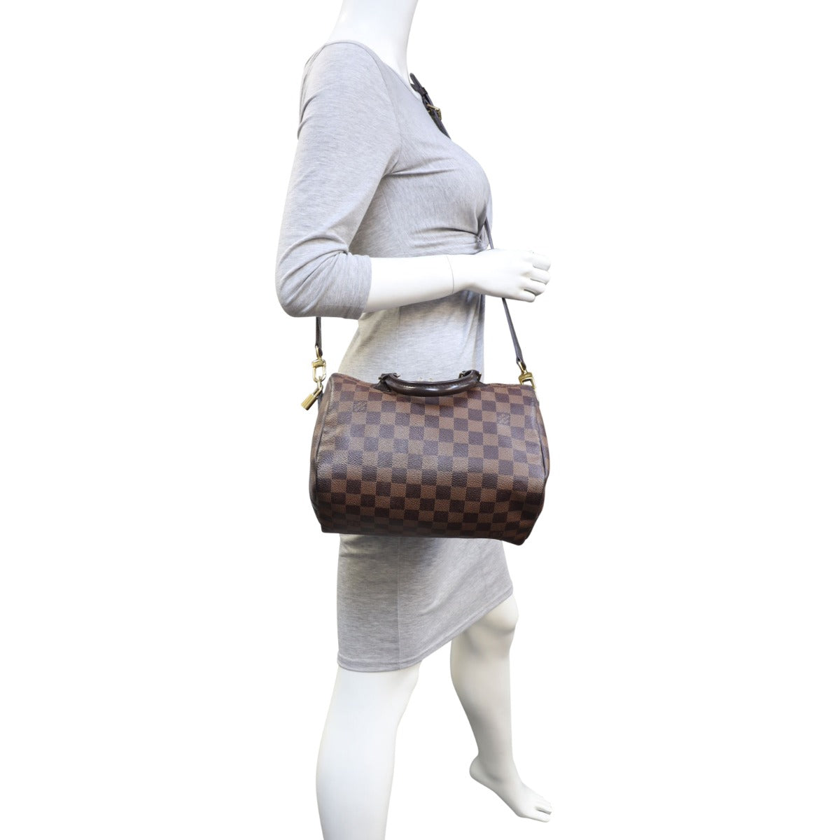 Louis Vuitton Speedy 25 Bandouliere Damier Ebene