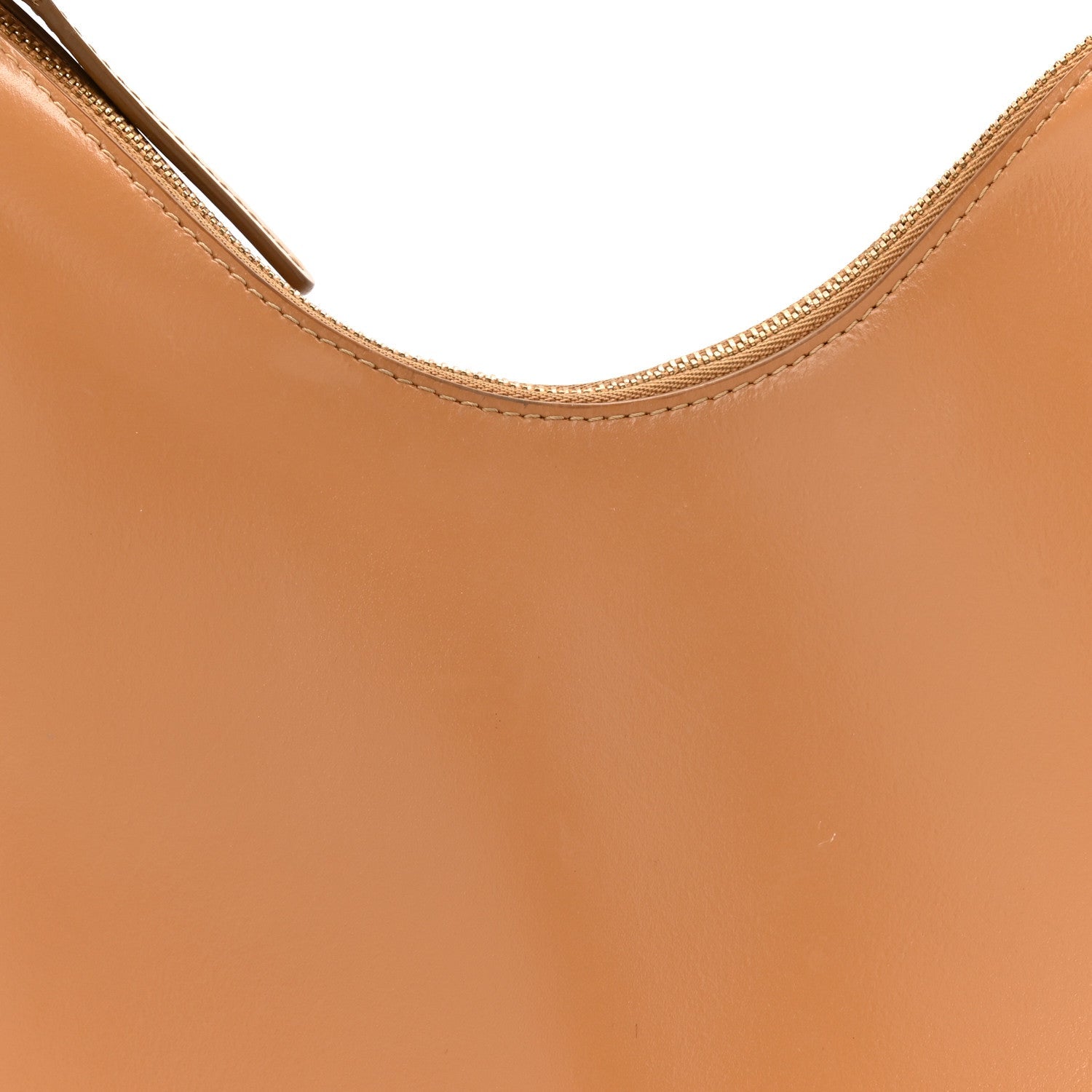 Polished Calfskin Small Soft Candy Shoulder Bag Caramel