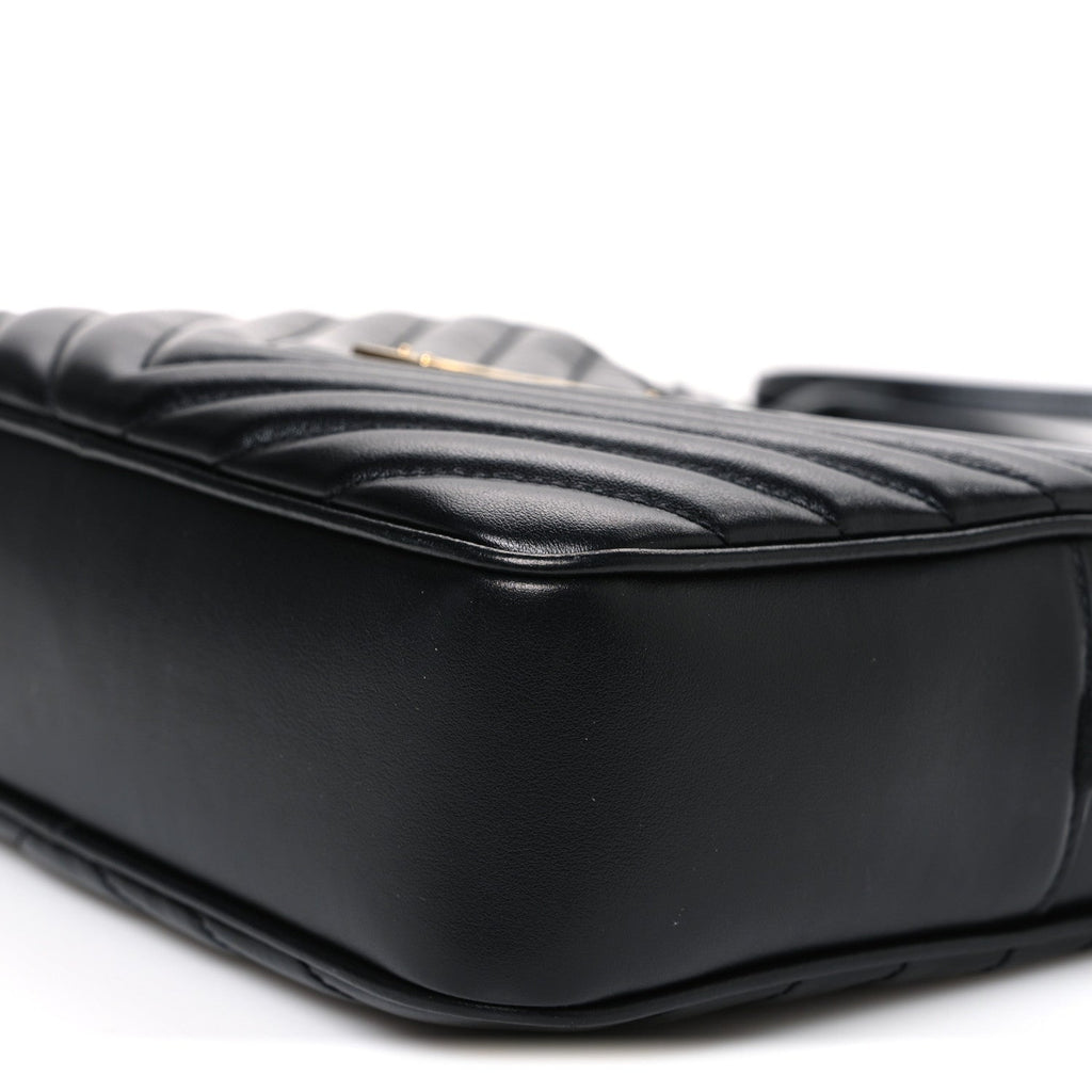 Calfskin Matelasse Monogram Lou Camera Bag Black