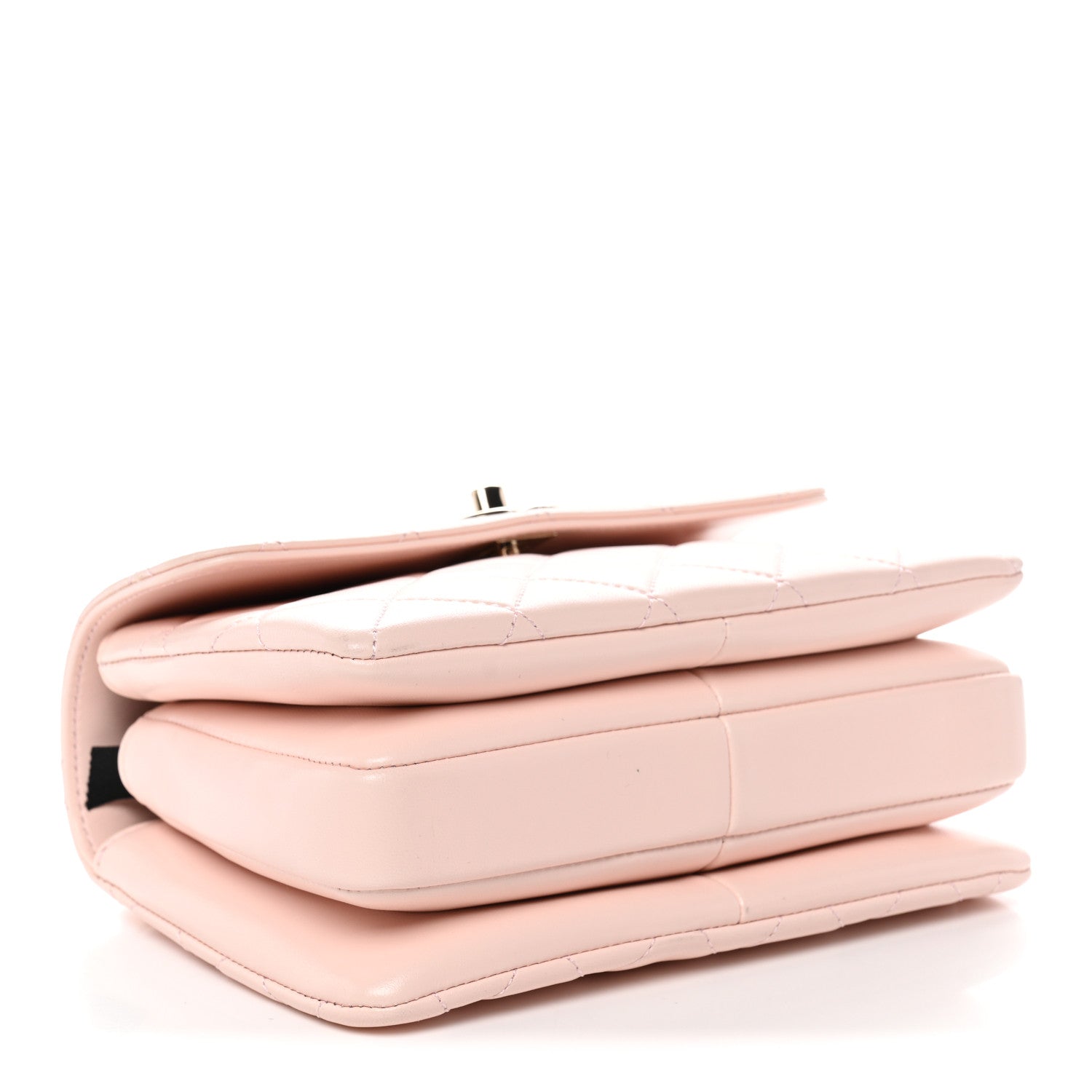 Lambskin Quilted Small Trendy CC Flap Dual Handle Bag Light Pink