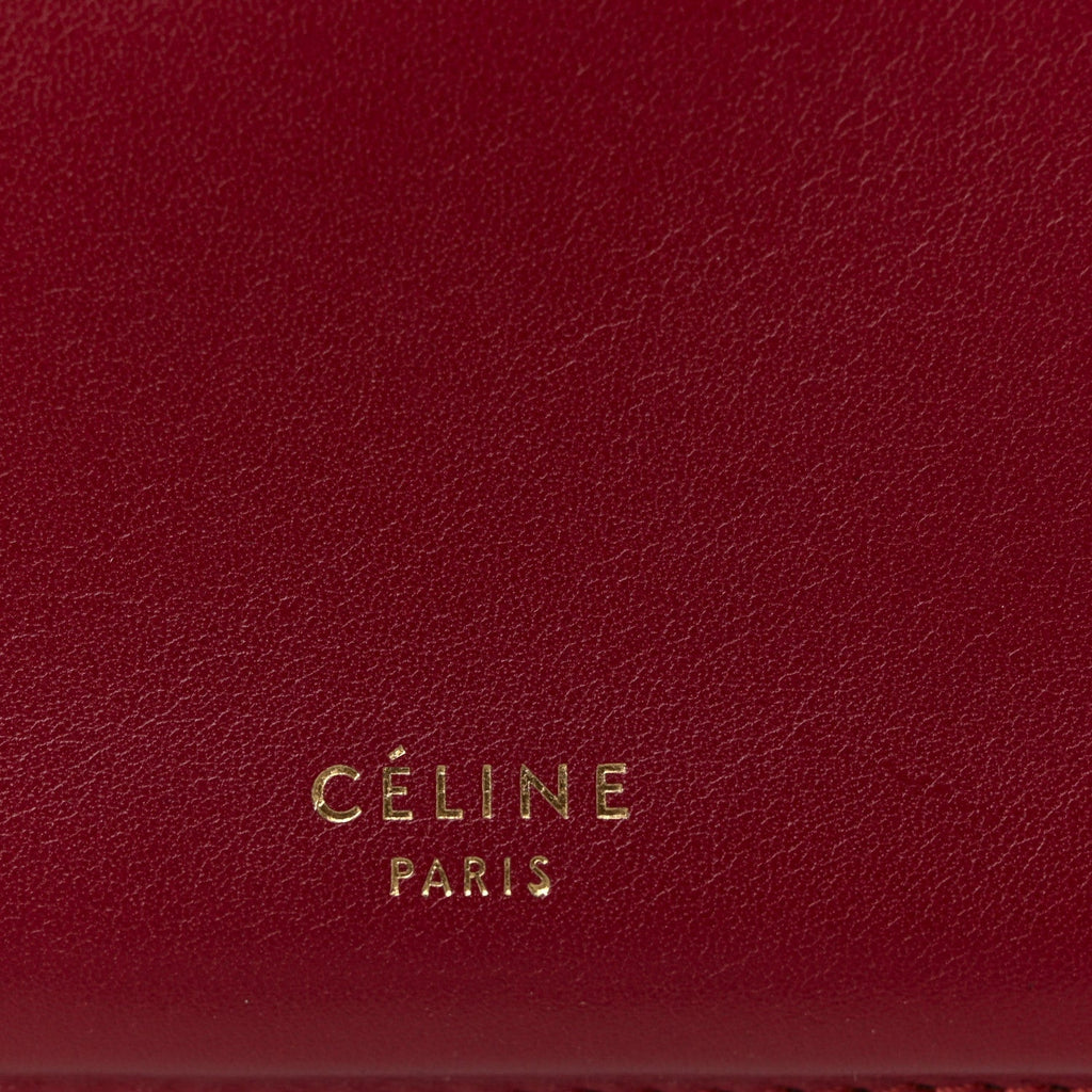 Patina Box Calfskin Medium Clasp Bag Scarlet