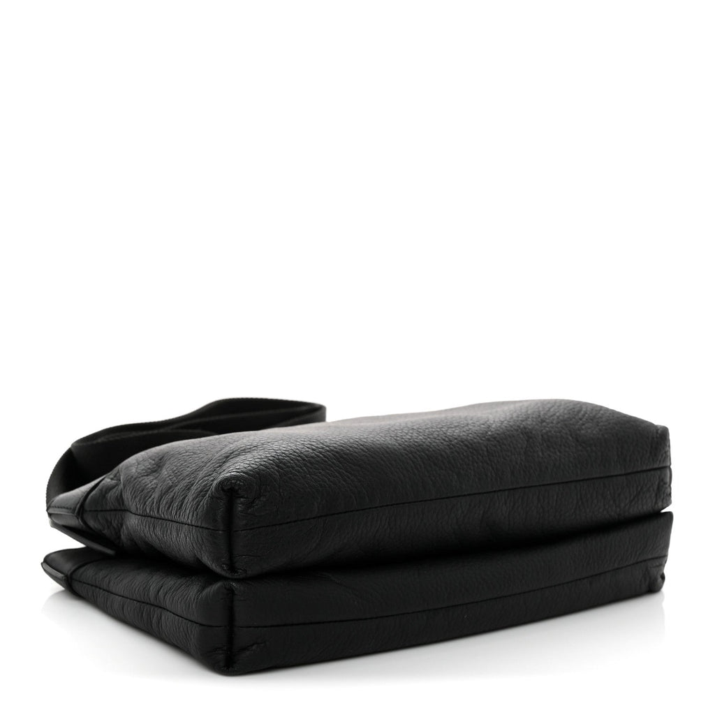 Grained Calfskin Duo Bag Black