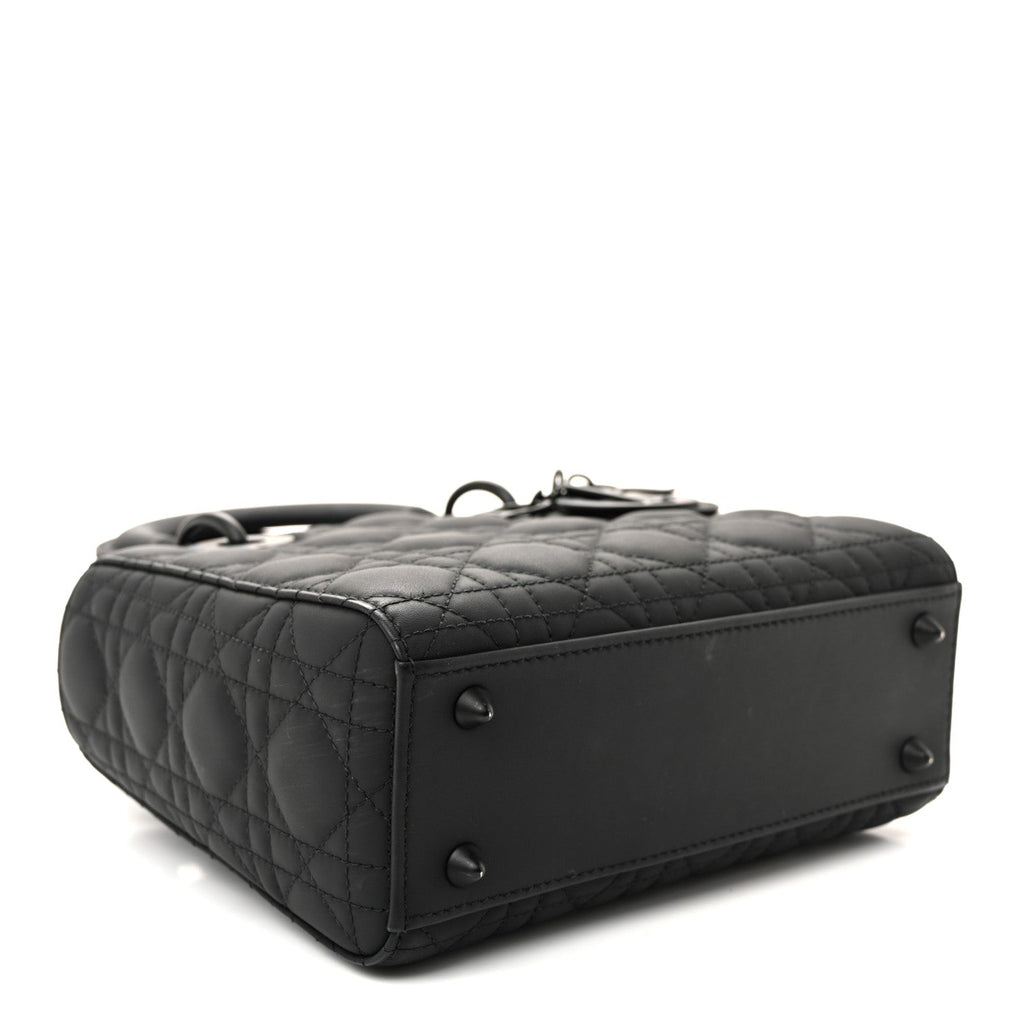 Ultra Matte Calfskin Cannage Small My ABCDior Lady Dior Black