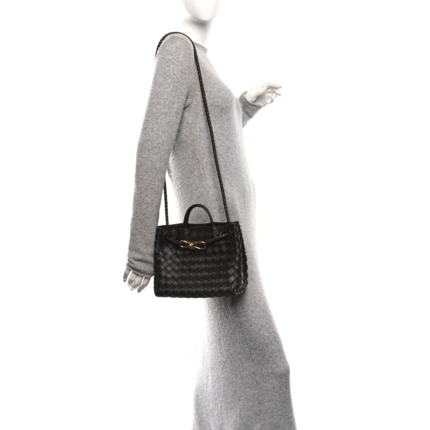 Nappa Intrecciato Small Andiamo Shoulder Bag Fondant