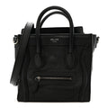 Drummed Calfskin Nano Luggage Black