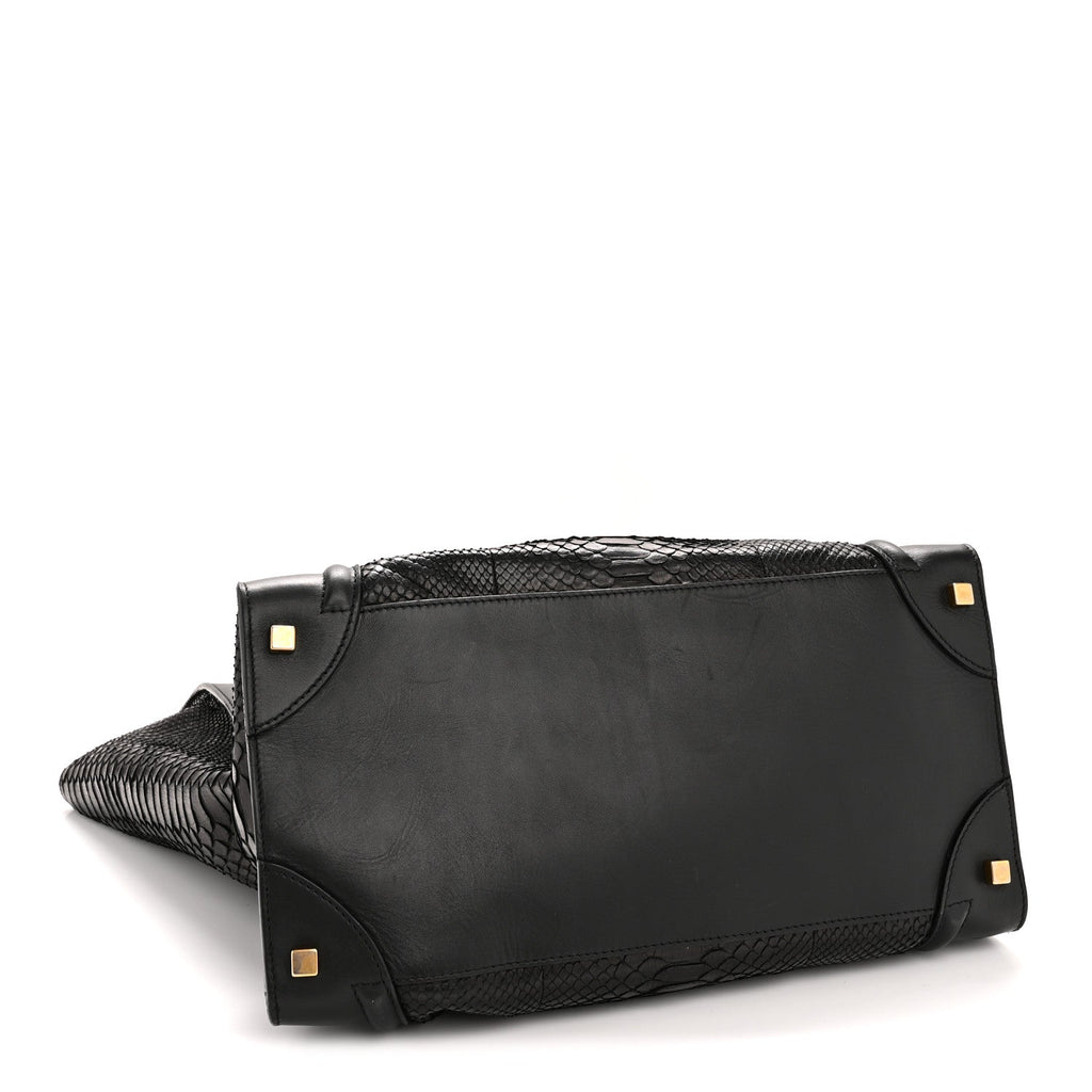 Snakeskin Large Luggage Black