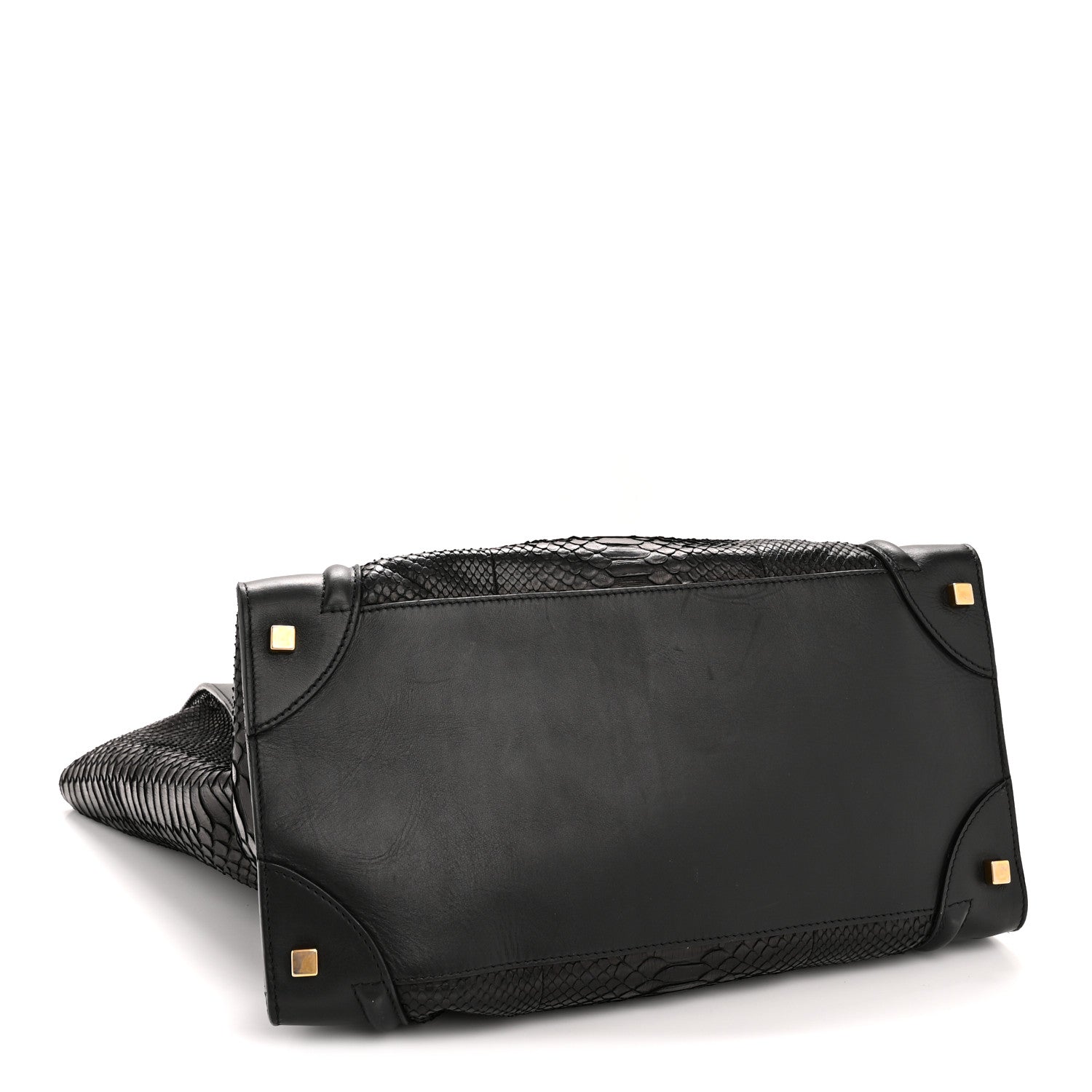 Snakeskin Large Luggage Black
