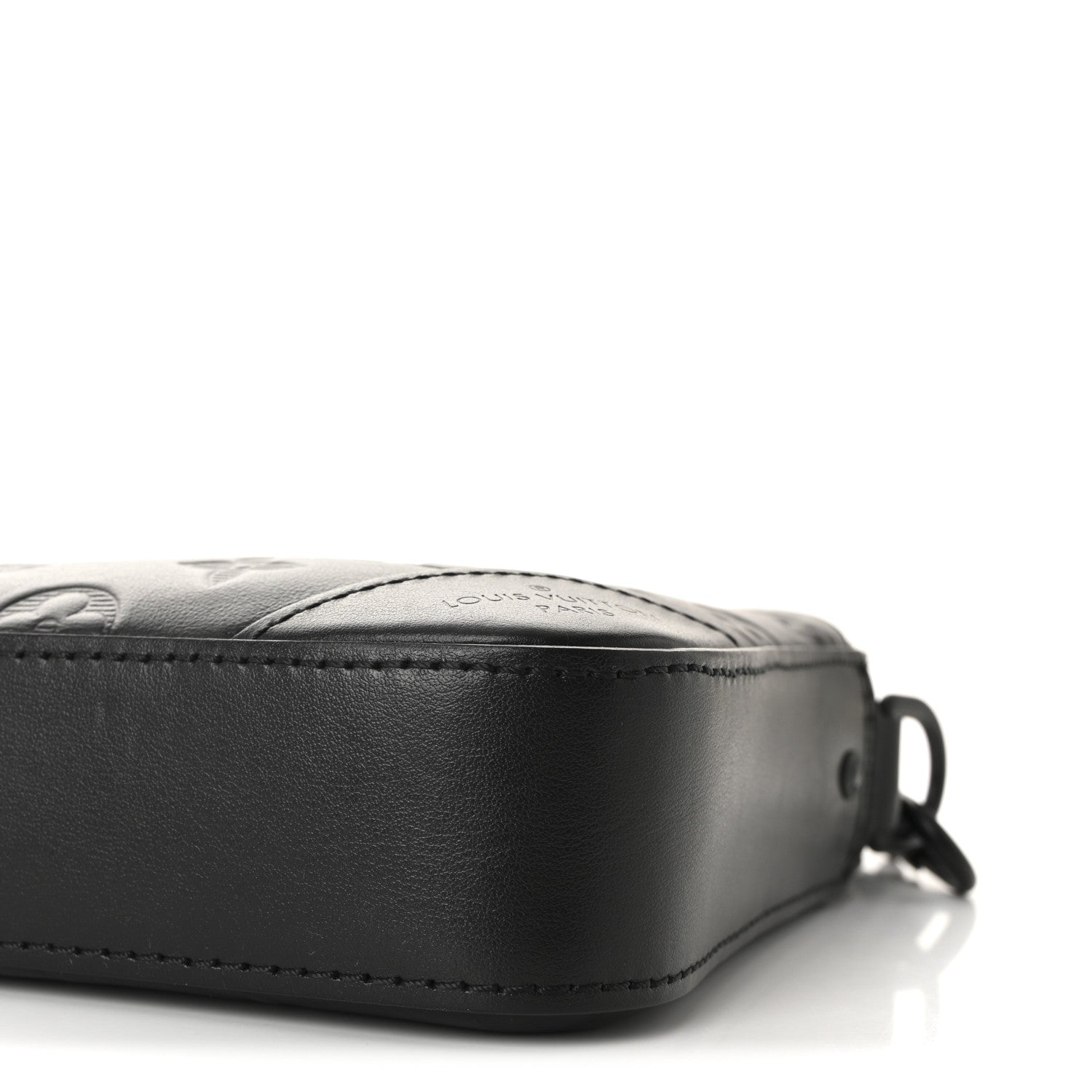 Calfskin Monogram Shadow Duo Messenger Black