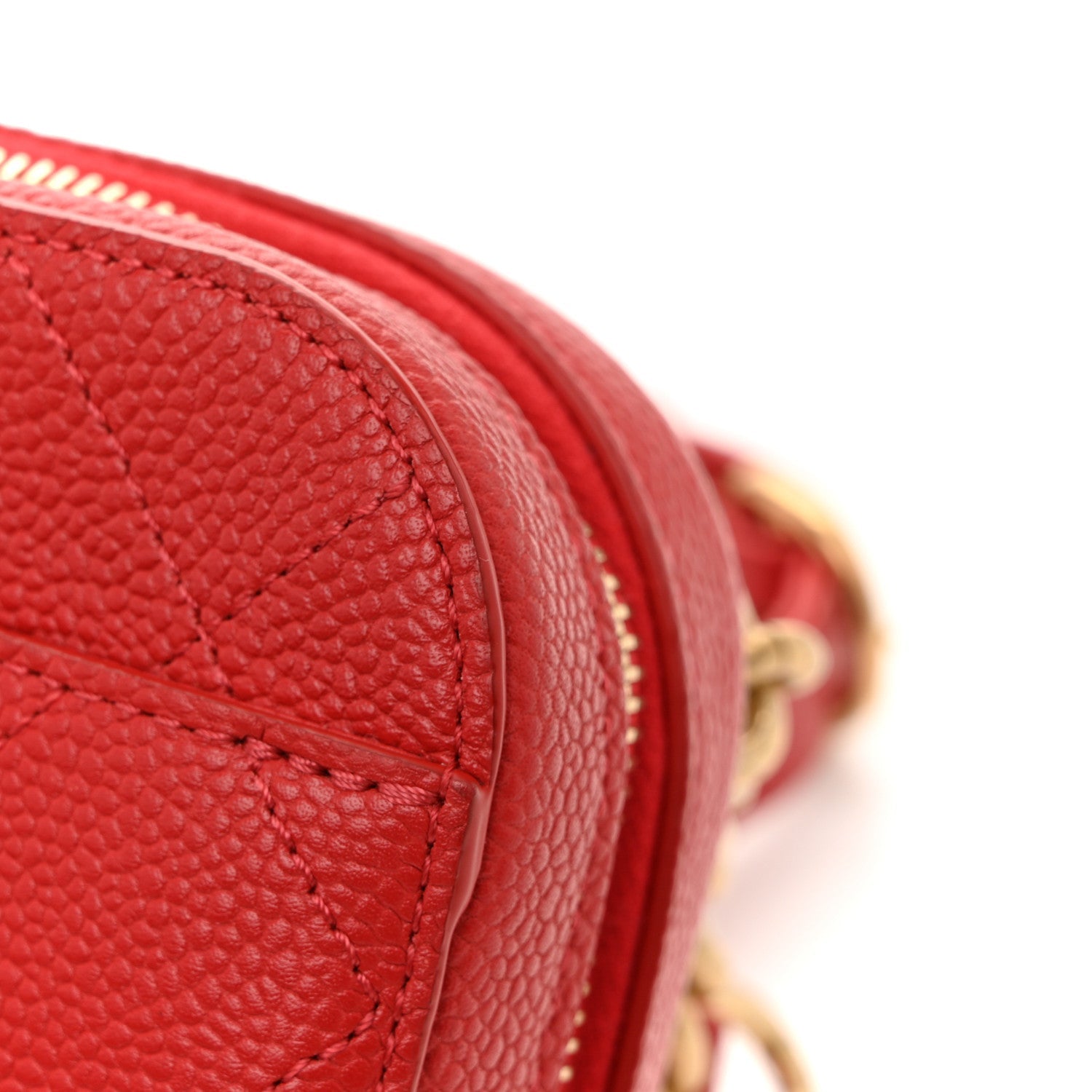 Caviar Quilted Waist Bag Red
