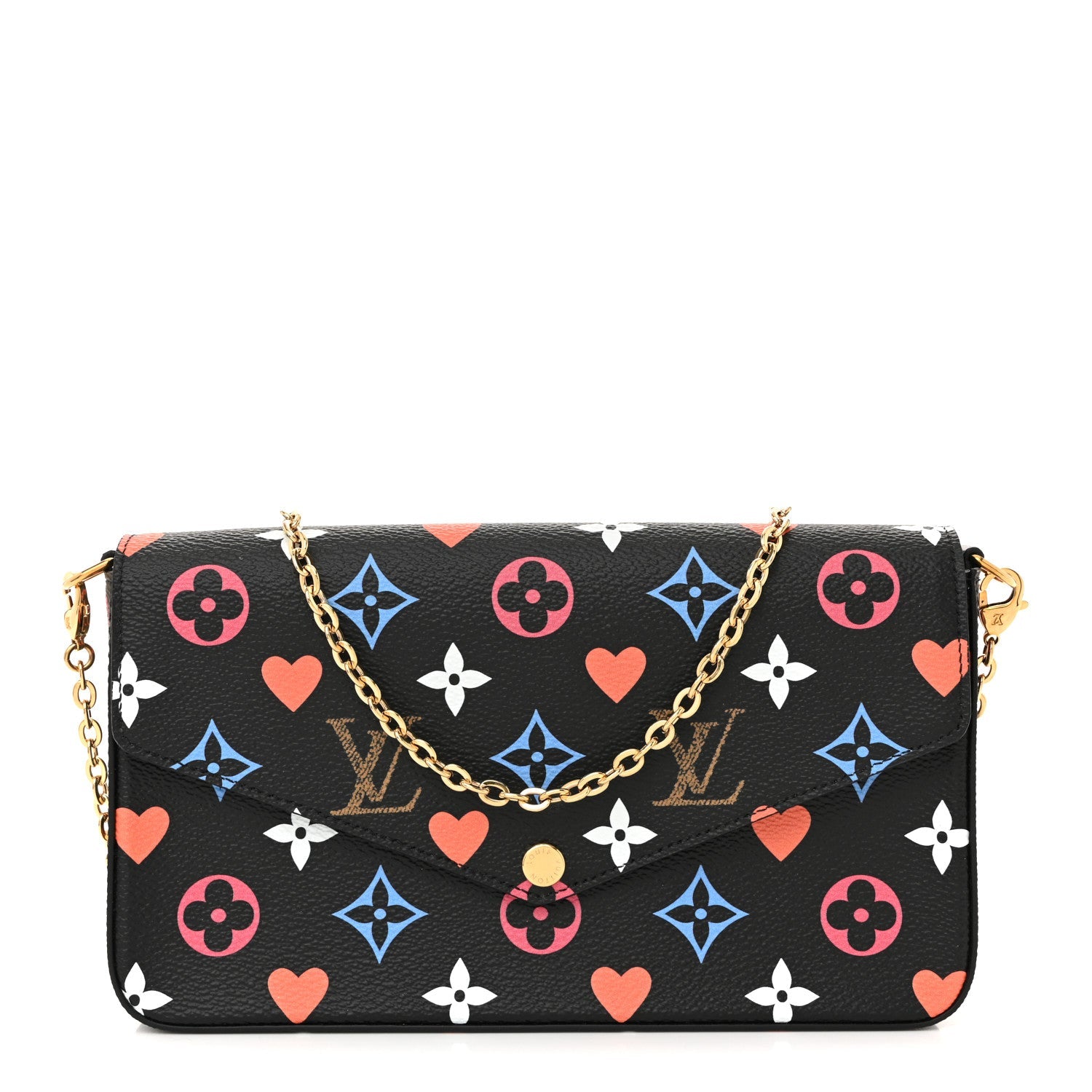 Game On Felicie Chain Wallet Black