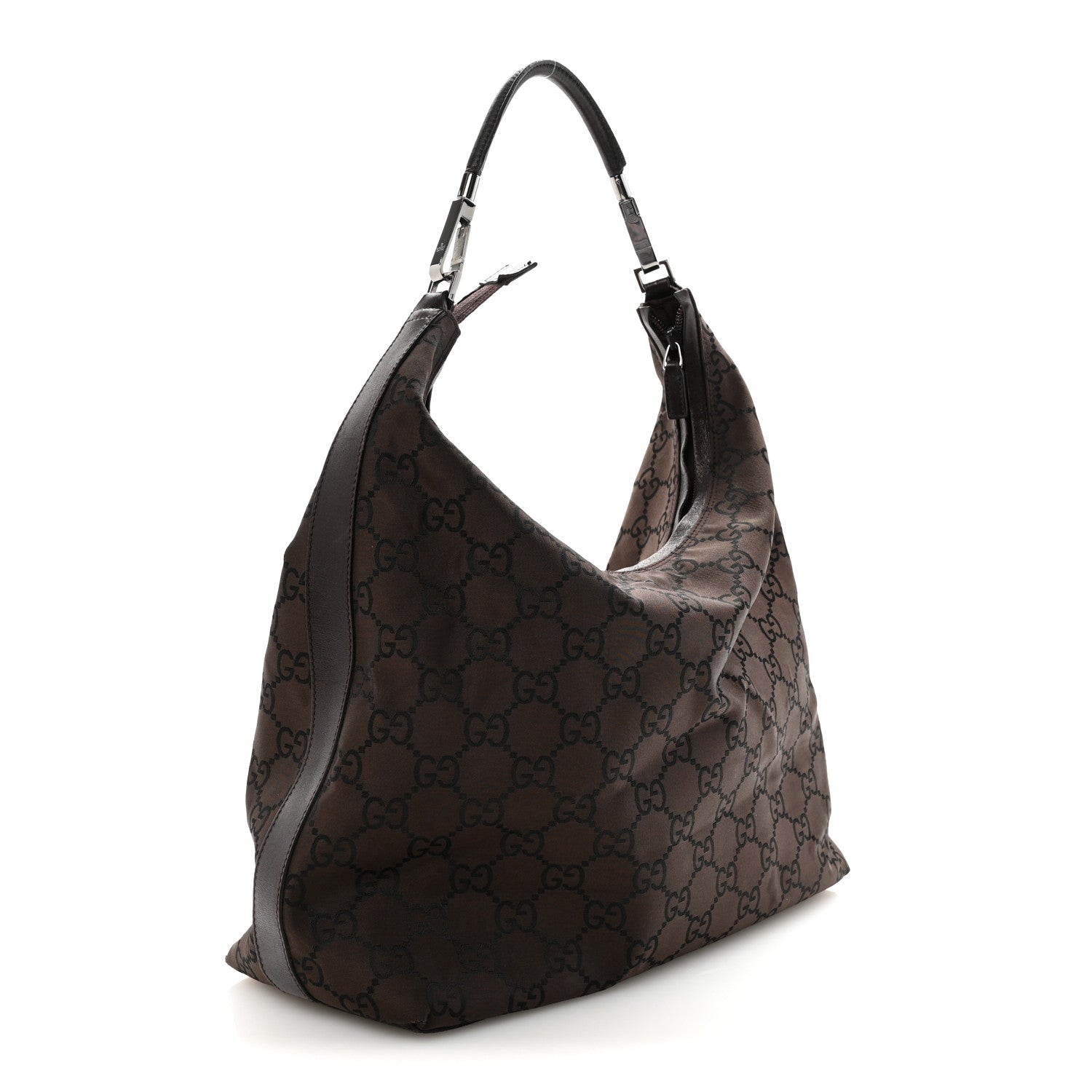 Nylon Monogram Hobo Dark Brown