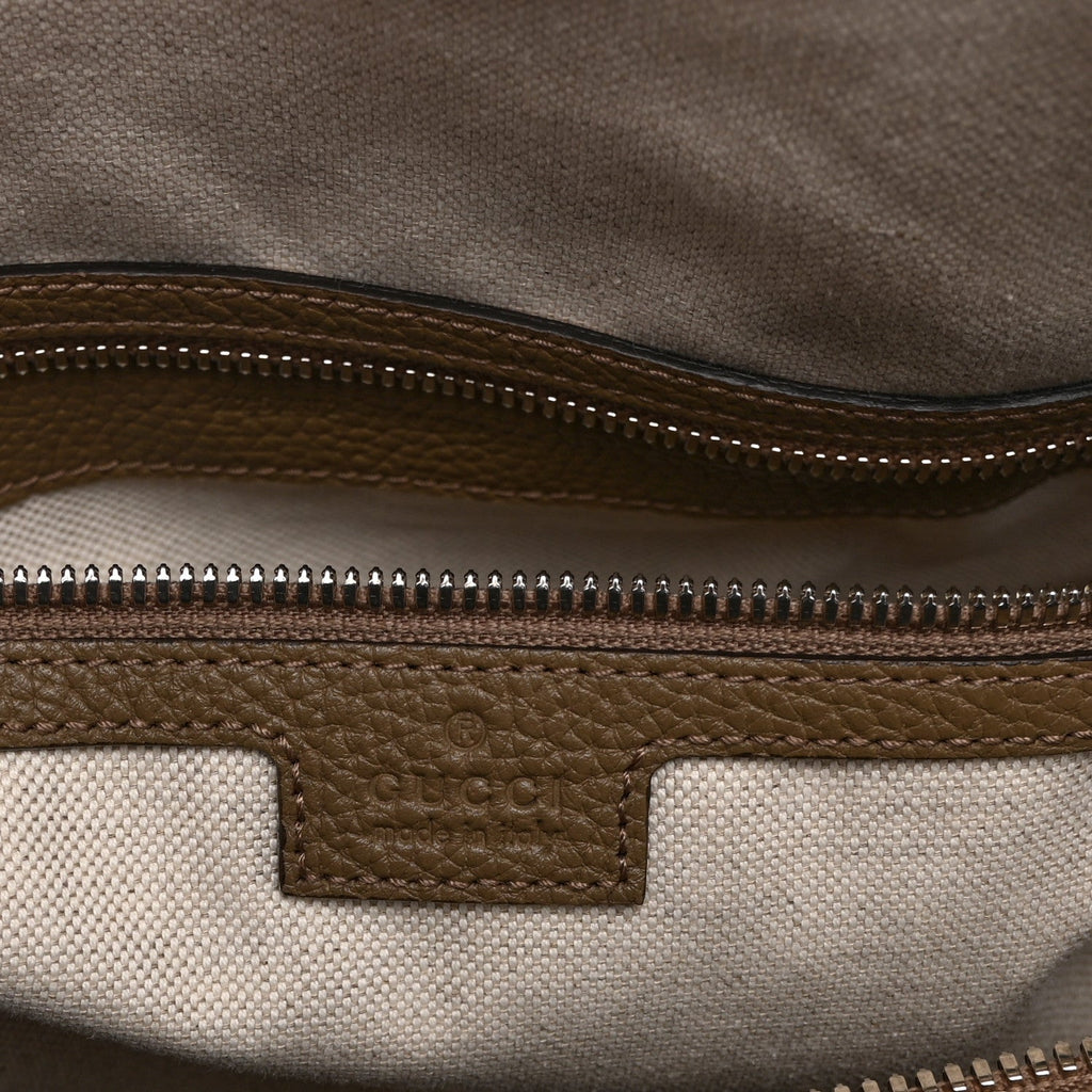Piuma Calfskin Jumbo GG Embossed Large Duffle Bag Good Taupe