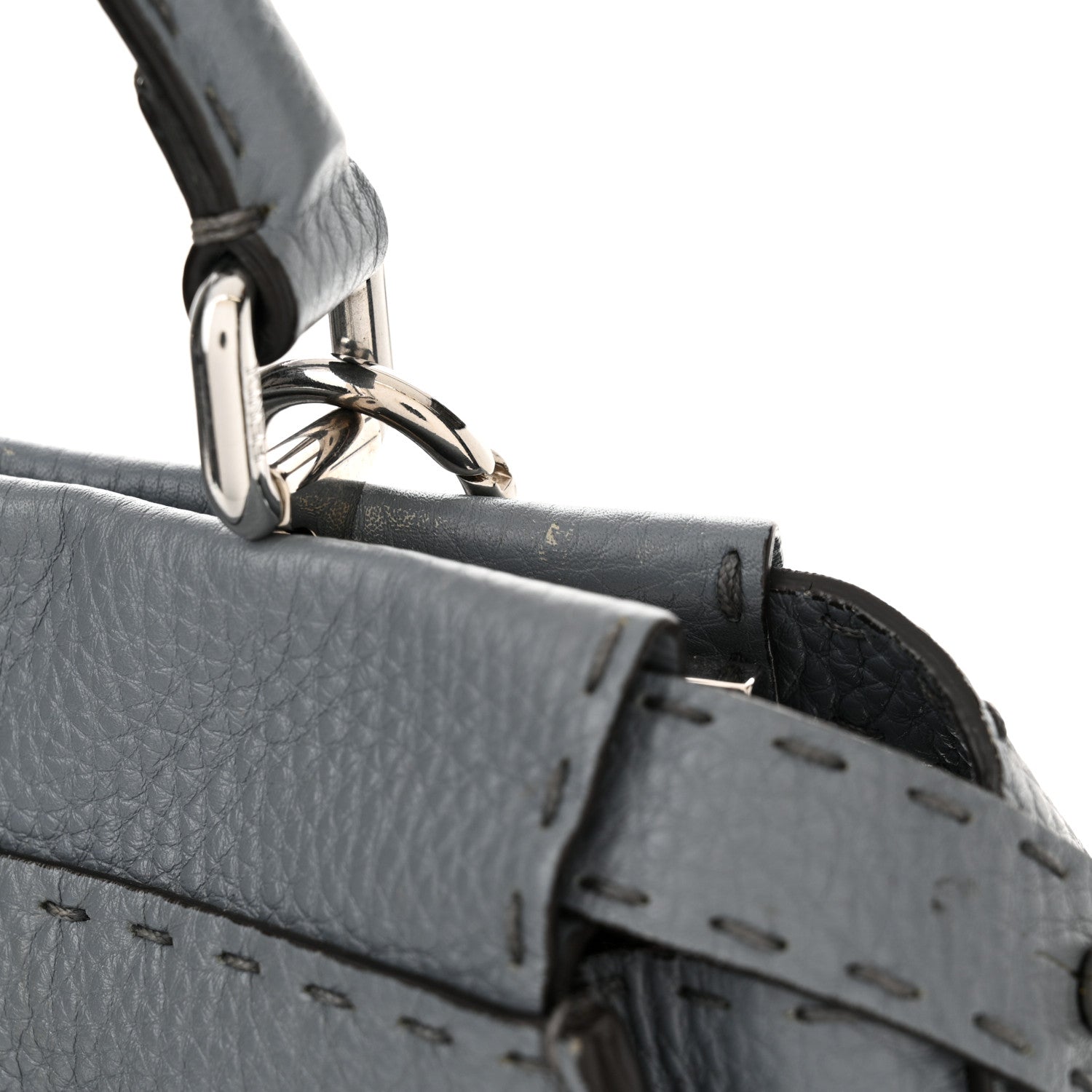 Cuoio Romano Selleria Bi-Color Medium Peekaboo Iconic Satchel Nube Bordeaux