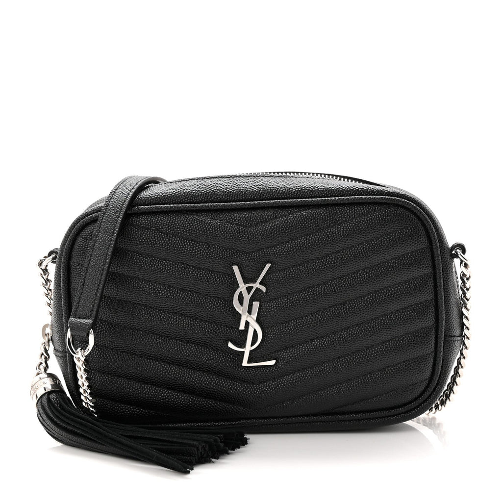 Grain De Poudre Matelasse Monogram Mini Lou Camera Bag Black