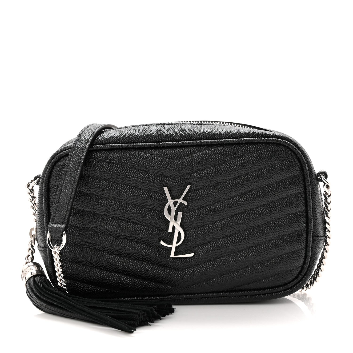 Grain De Poudre Matelasse Monogram Mini Lou Camera Bag Black