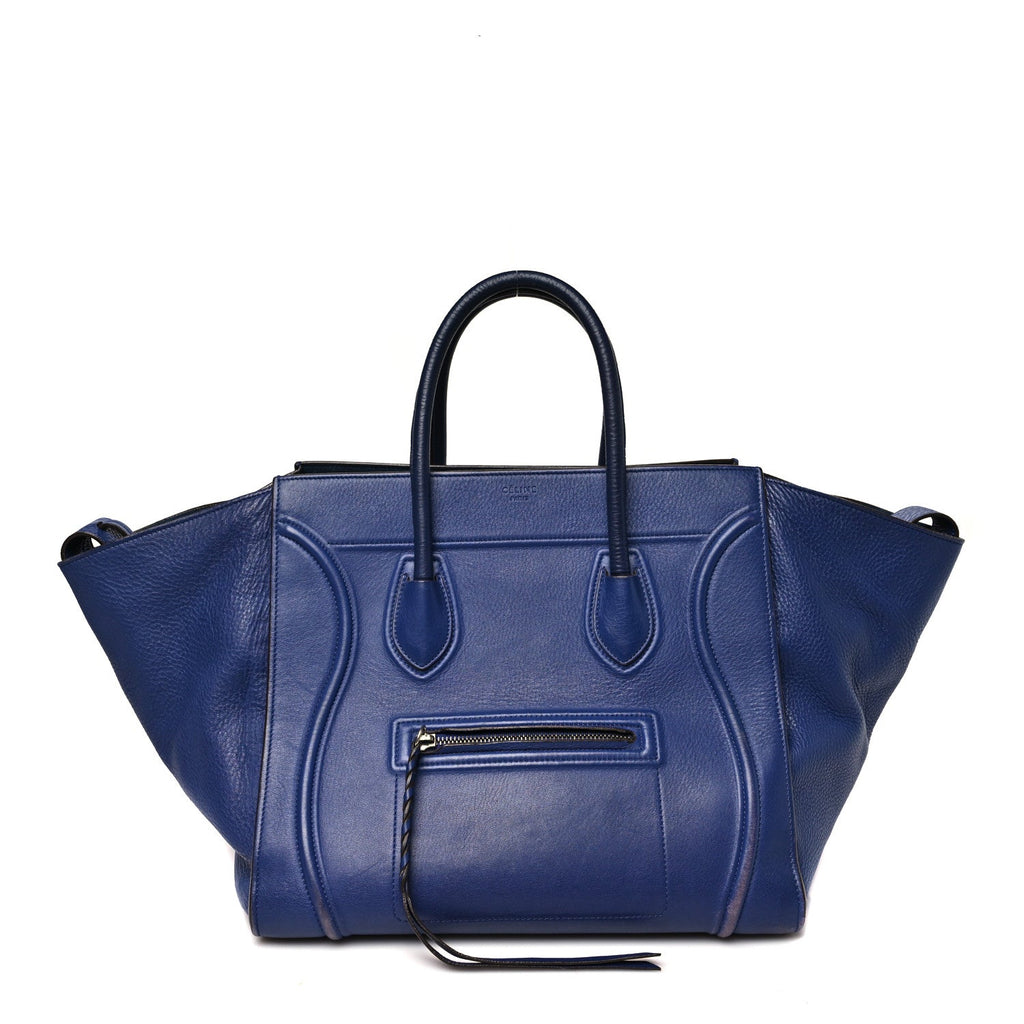 Grained Calfskin Medium Phantom Luggage Indigo
