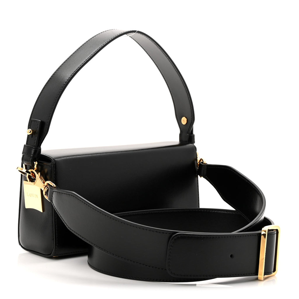 Shiny Calfskin Nano Pencil Bag Black