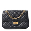 Aged Calfskin Quilted 2.55 Reissue Mini Flap Navy