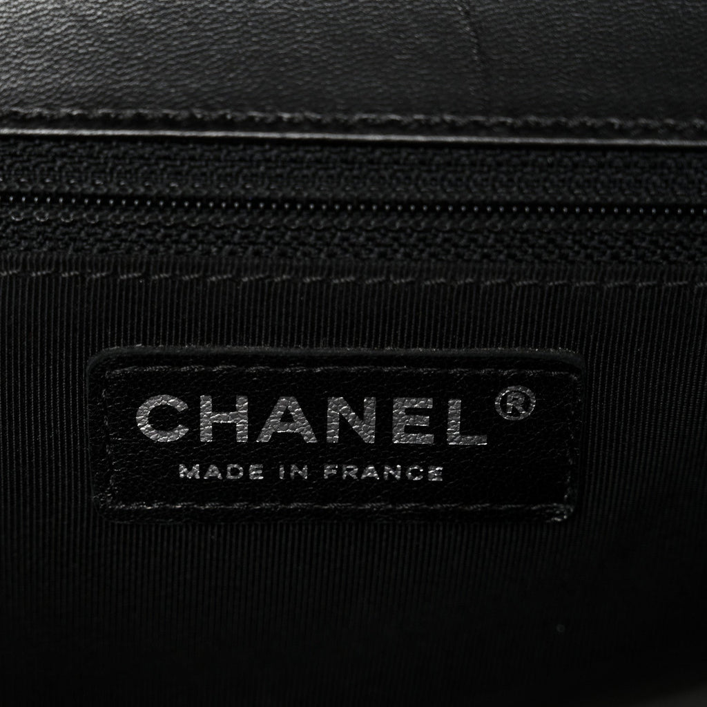 Lambskin Quilted New Medium Boy Flap Black