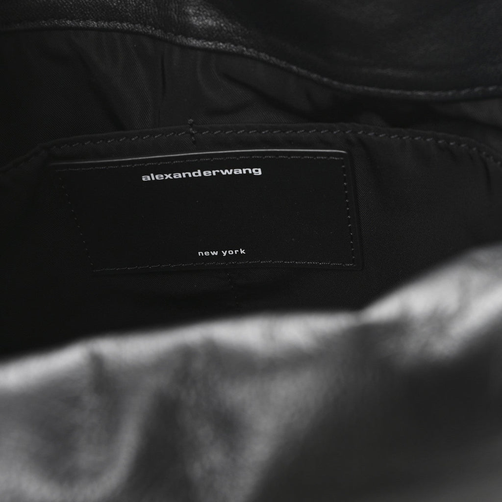 Lambskin Small Ryan Puffer Bag Black