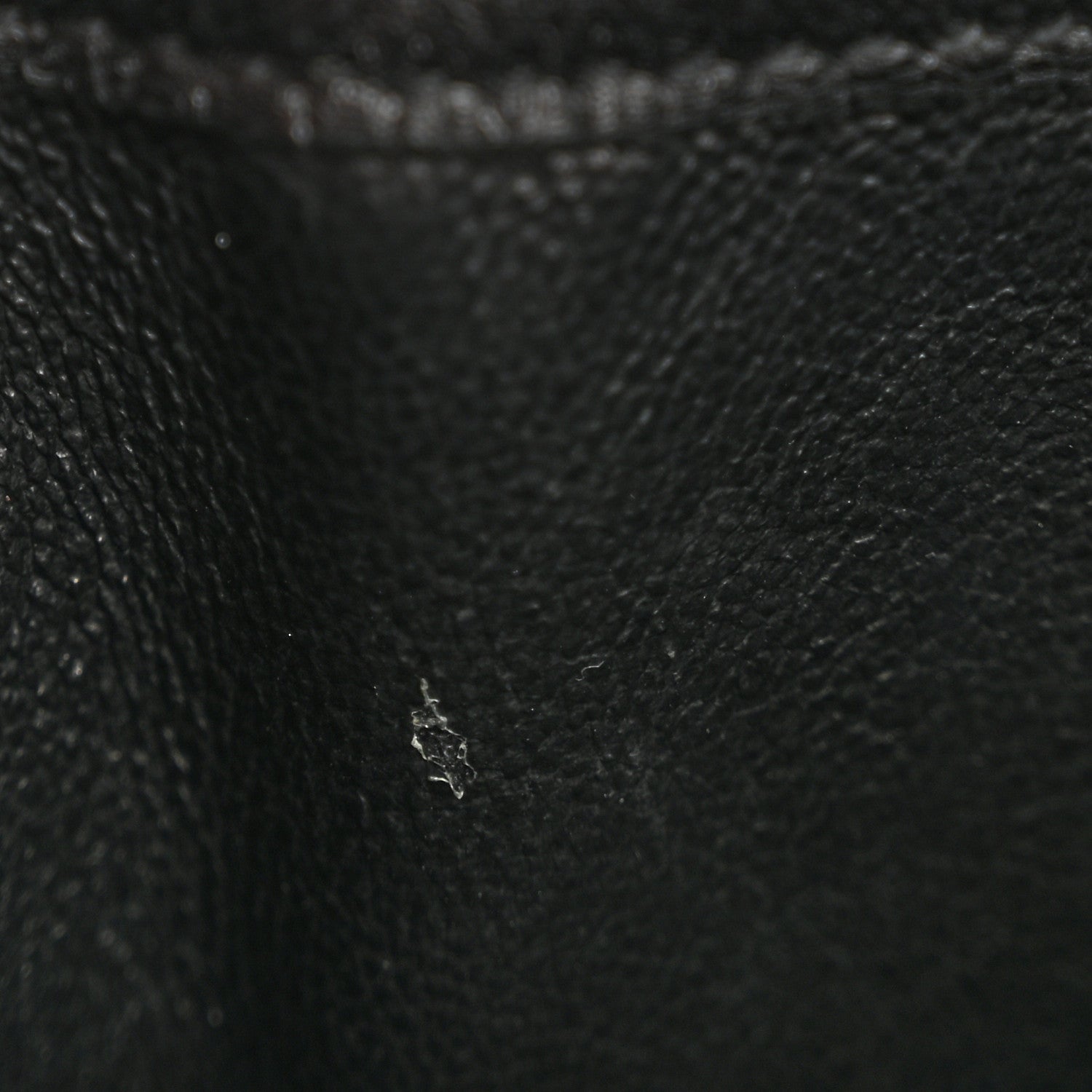 Lambskin Matelasse Chevron Monogram Compact Tri Fold Wallet Black