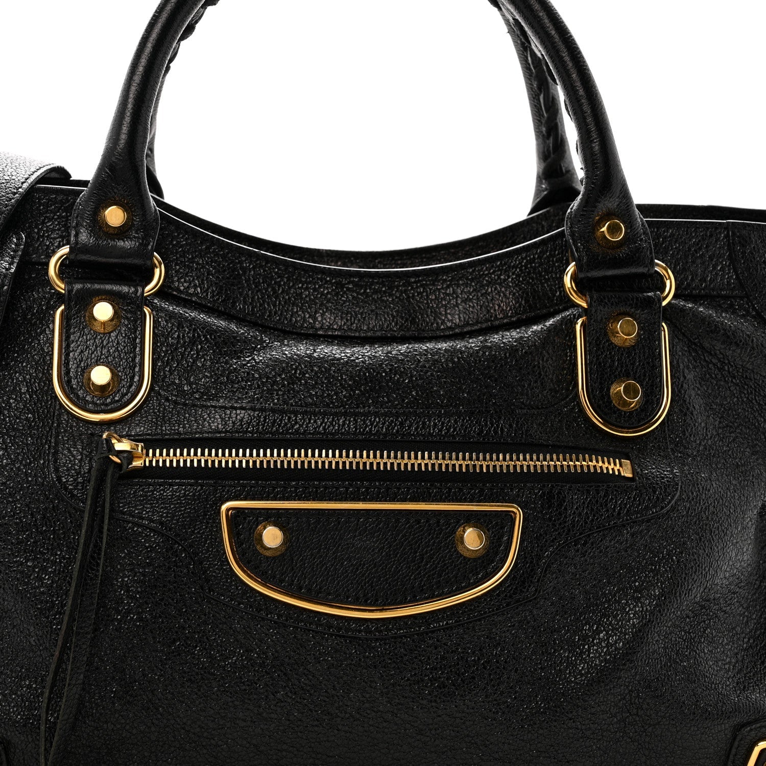 Chevre Gold Metallic Edge Hardware City Black