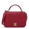 Caviar Mini Carry Around Flap Bag Red