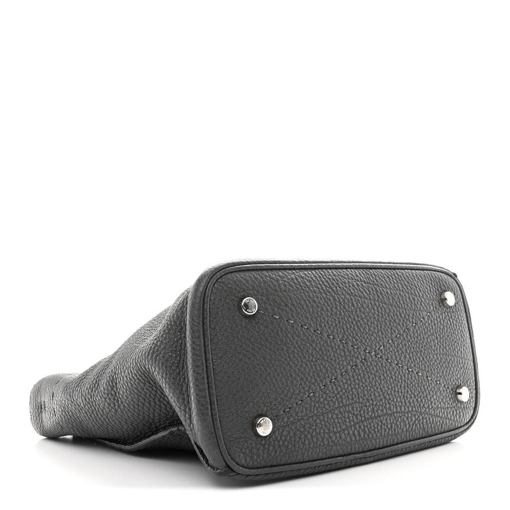 Cuoio Romano Selleria Small Anna Bucket Bag Asfalto
