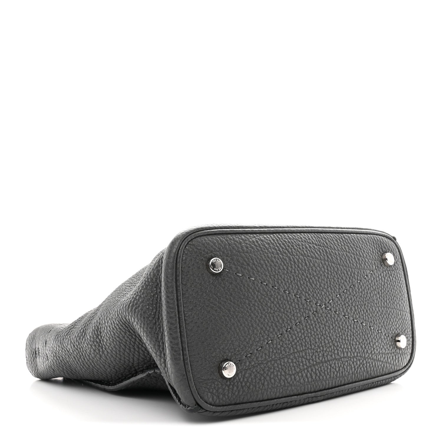 Cuoio Romano Selleria Small Anna Bucket Bag Asfalto