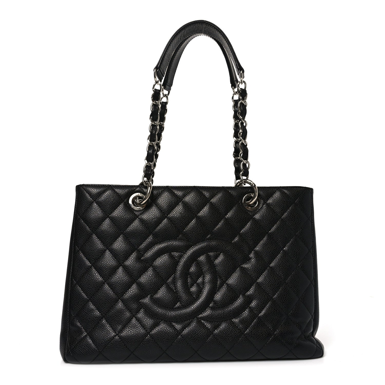 Caviar Quilted Grand Shopping Tote GST Black