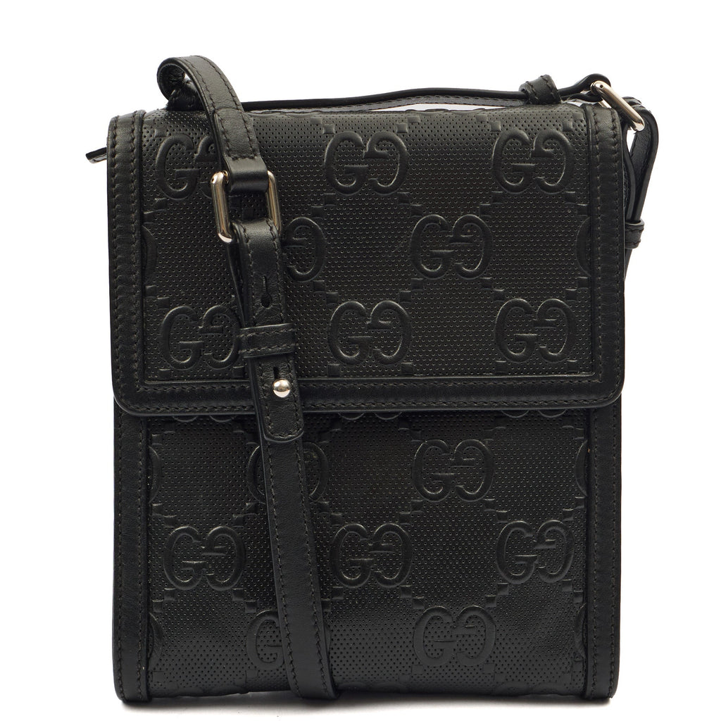 Gucci Cross Body Messenger in Black, Leather