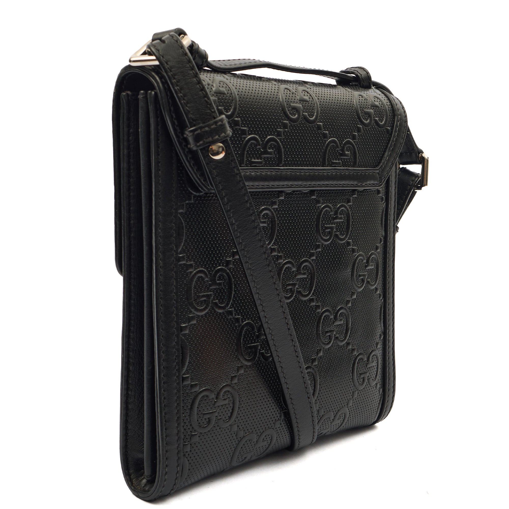 Gucci Cross Body Messenger in Black, Leather