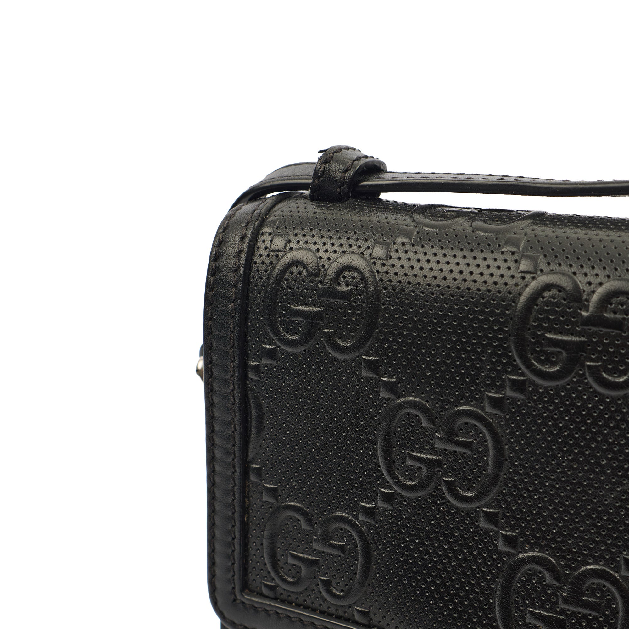 Gucci Cross Body Messenger in Black, Leather