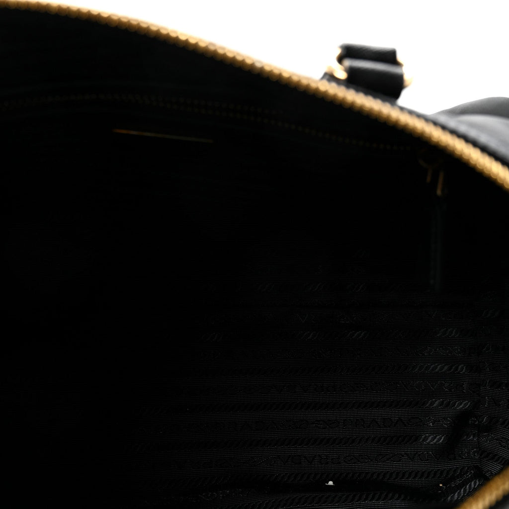 Re-Nylon Saffiano Medium Re-Edition 1978 Top Handle Bag Black