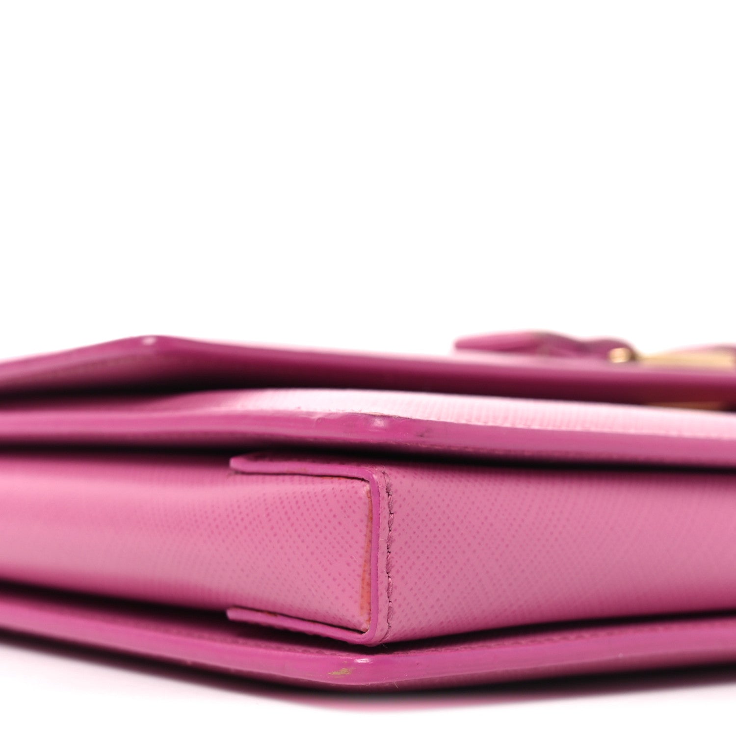 Printed Calfskin Vara Bow Chain Flap Crossbody Fuchsia