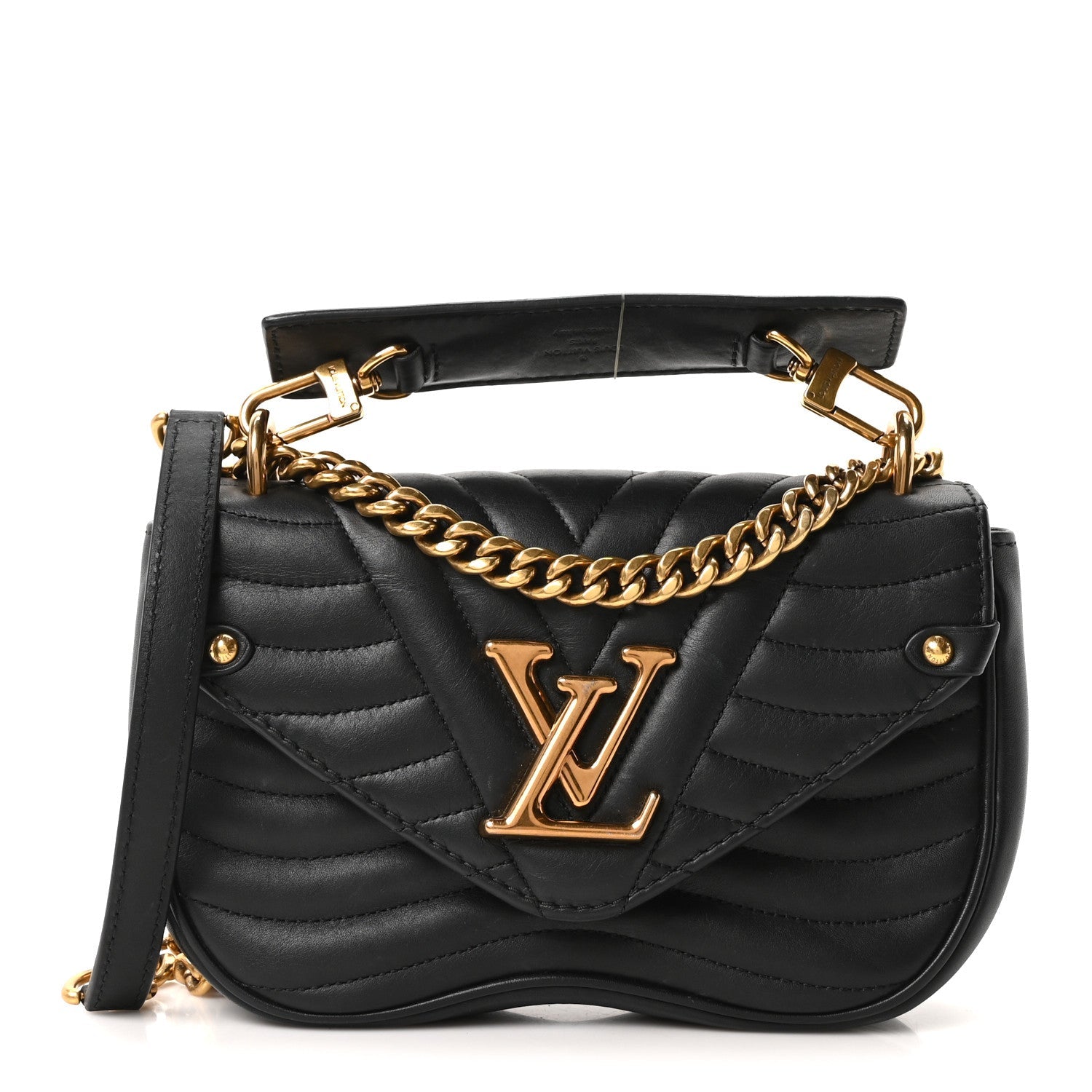 Calfskin New Wave Chain PM Black