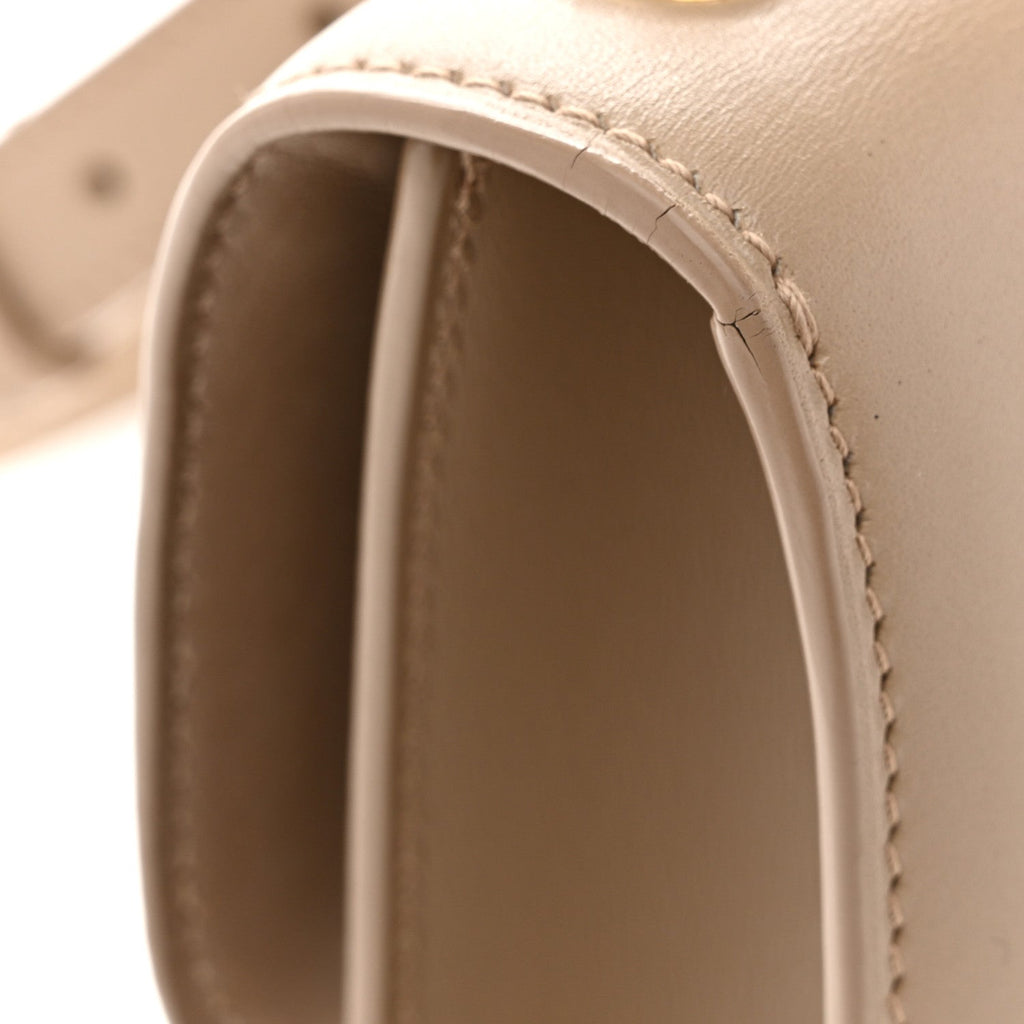 Smooth Calfskin Le Carre Satchel Dark Beige