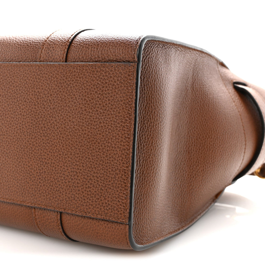 Grain Vegetable Tanned Calfskin Small Zipped Bayswater Oak
