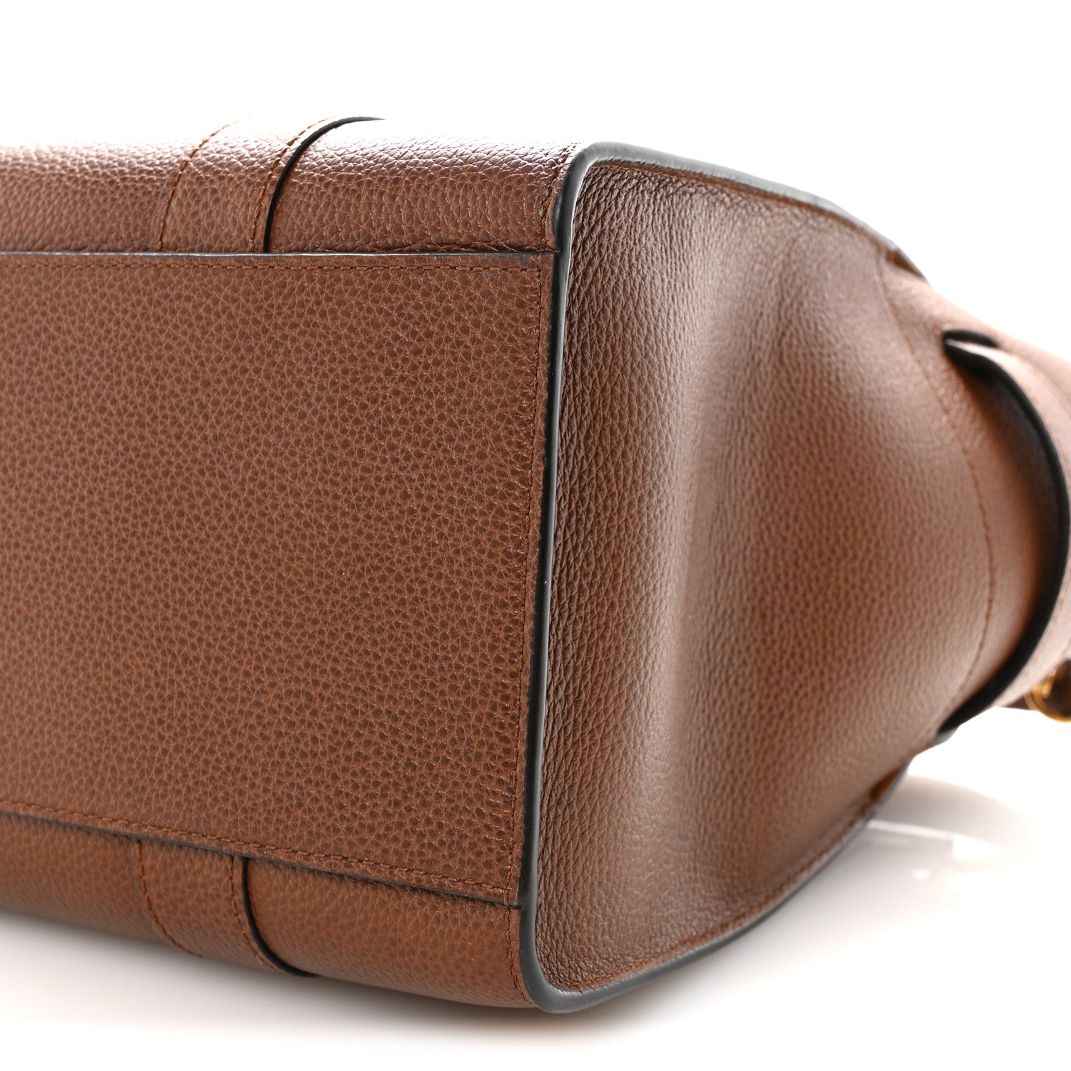Grain Vegetable Tanned Calfskin Small Zipped Bayswater Oak